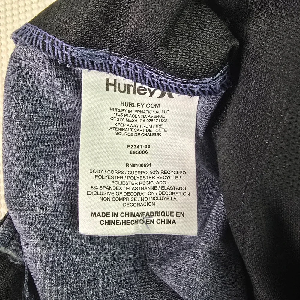 Hurley Phantom Mens Walkshorts Size 36 Blue Grey Heathered Stretch F2341-00
